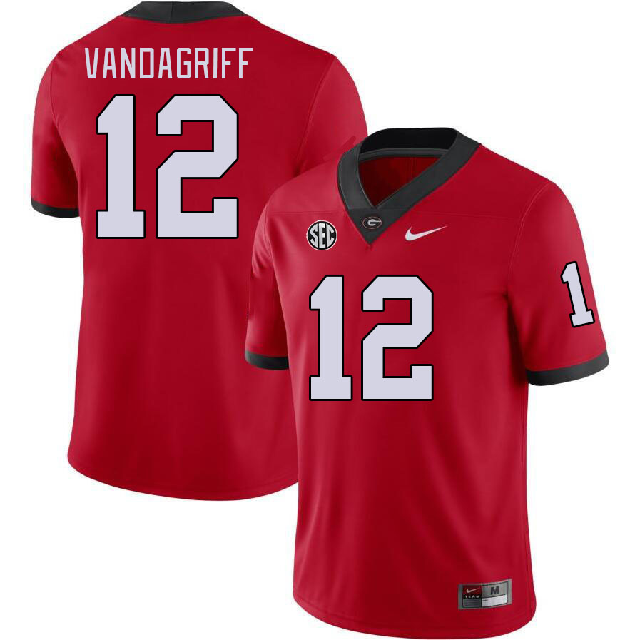 Georgia Bulldogs #12 Brock Vandagriff College Football Jerseys Stitched-Red